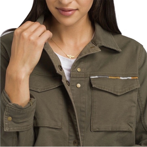 Prana Button Front Cotton Blend Pennington Utility Jacket - Picture 3 of 13